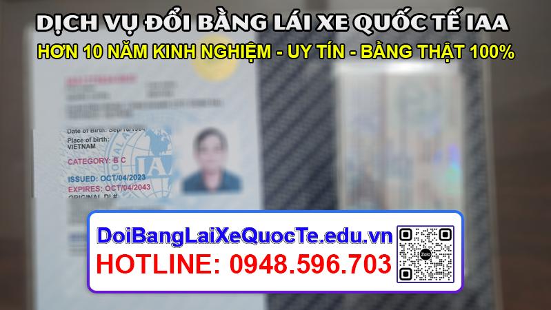 Gui bang lai xe quoc te IAA cho khach ngay 10102023 2
