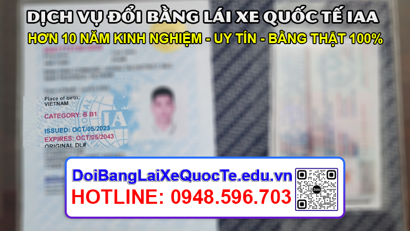Gui bang lai xe quoc te IAA cho khach ngay 12102023 2