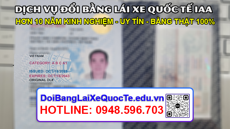 Gui bang lai xe quoc te IAA cho khach ngay 25102023 2