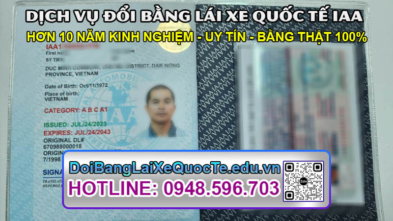 Trang Chủ mới doi bang lai xe quoc te iaa 14
