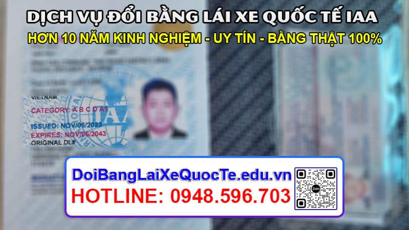 Trang Chủ mới Doi Bang Lai Xe Quoc Te IAA Hoang Minh 1