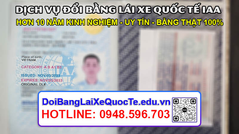 Trang Chủ mới Doi Bang Lai Xe Quoc Te IAA Hoang Minh 3