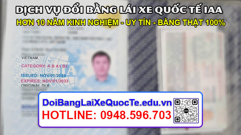 Trang Chủ mới Gui bang lai xe Quoc te IAA cho khach ngay 08112023 2