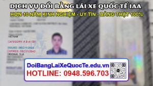 Gui bang lai xe quoc te IAA cho khach ngay 18122023