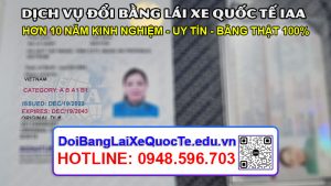 Gui bang lai xe quoc te IAA cho khach ngay 27122023