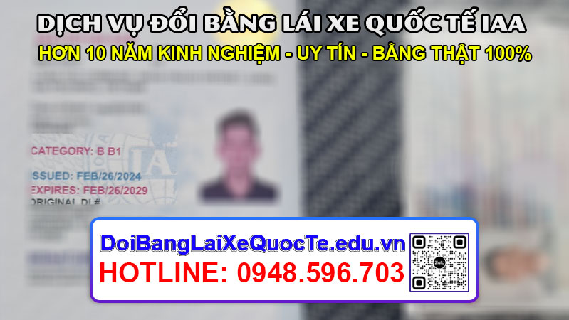 Dich vu doi bang lai xe quoc te IAA sieu nhanh Bang ve ngay 05032024 2