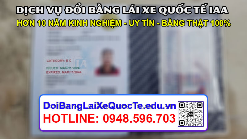 Dich vu doi bang lai xe quoc te IAA sieu nhanh Bang ve ngay 18032024 2