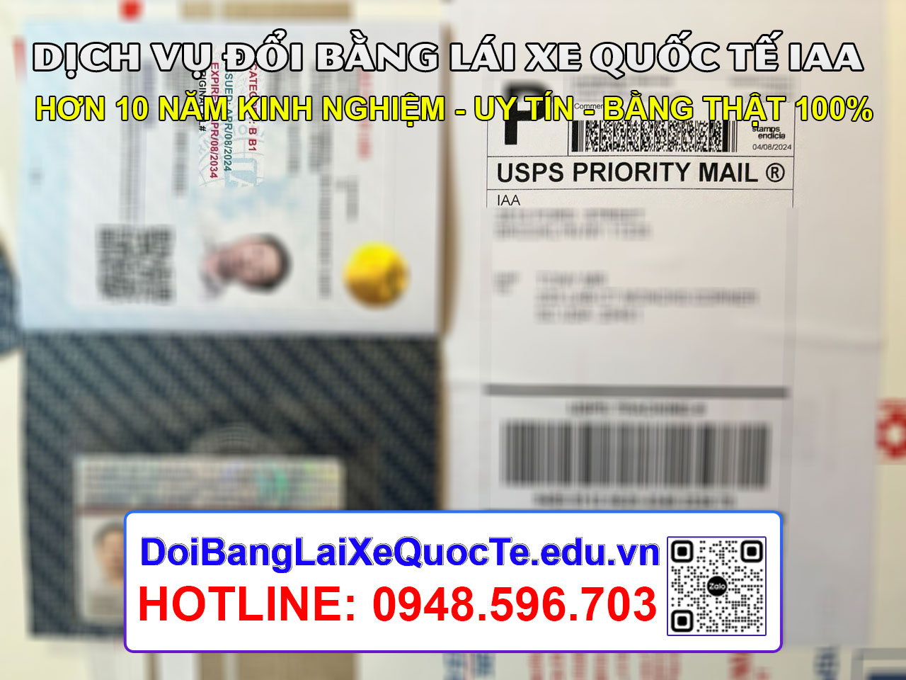 Doi bang lai xe quoc te IAA khach nhan bang Mien Phi tai My ngay 09042024