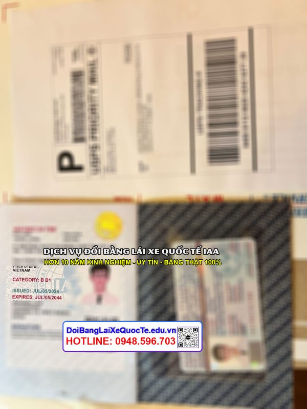 Dịch vụ đổi bằng lái xe quốc tế IAA, khách hàng nhận bằng tại Mỹ 10072024