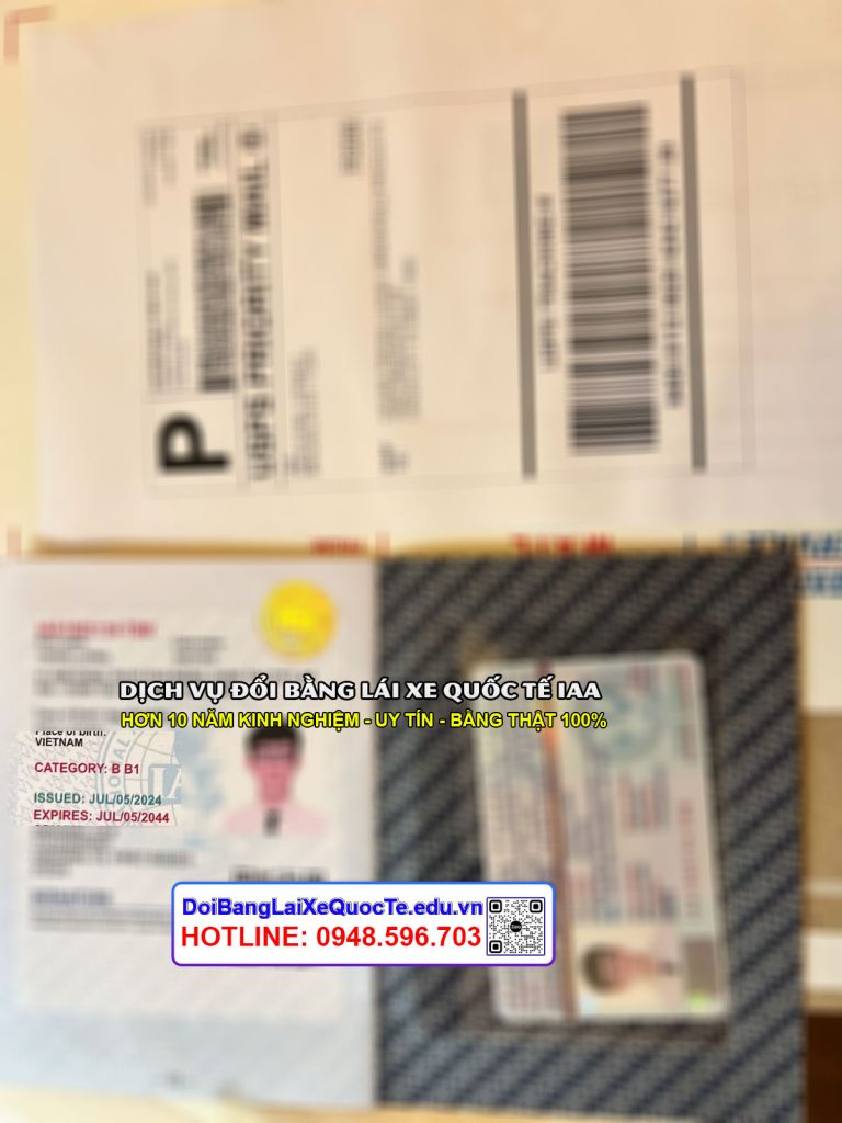 Dịch vụ đổi bằng lái xe quốc tế IAA, khách hàng nhận bằng tại Mỹ 10072024