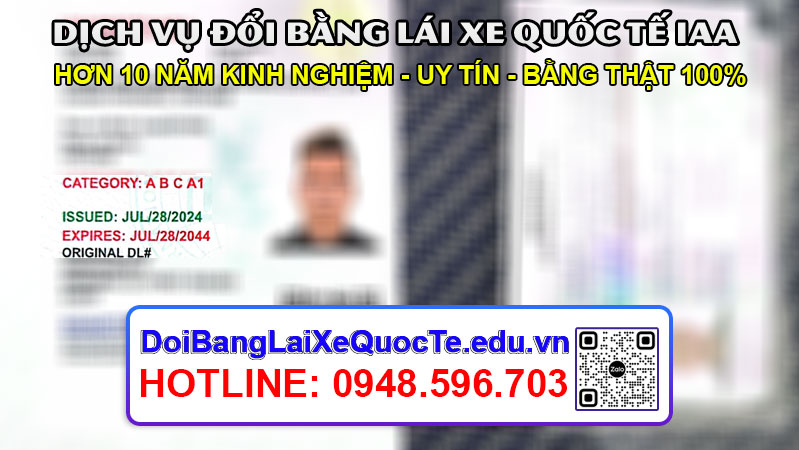 Thong bao bang lai xe quoc te IAA ngay 06082024 da co Dich vu doi bang lai xe quoc te IAA 2