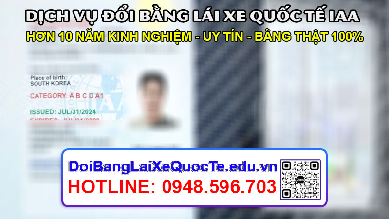 Thong bao bang lai xe quoc te IAA ngay 08082024 da co Dich vu doi bang lai xe quoc te IAA 2